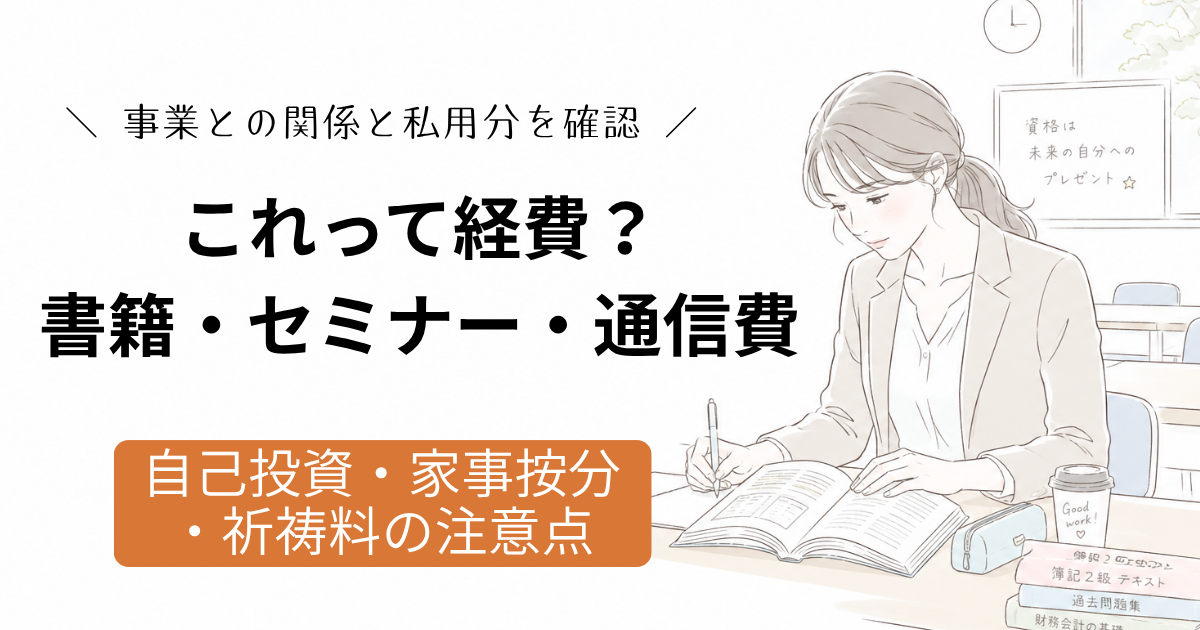 書籍・セミナー代・通信費・祈祷料を経費として検討する際の注意点