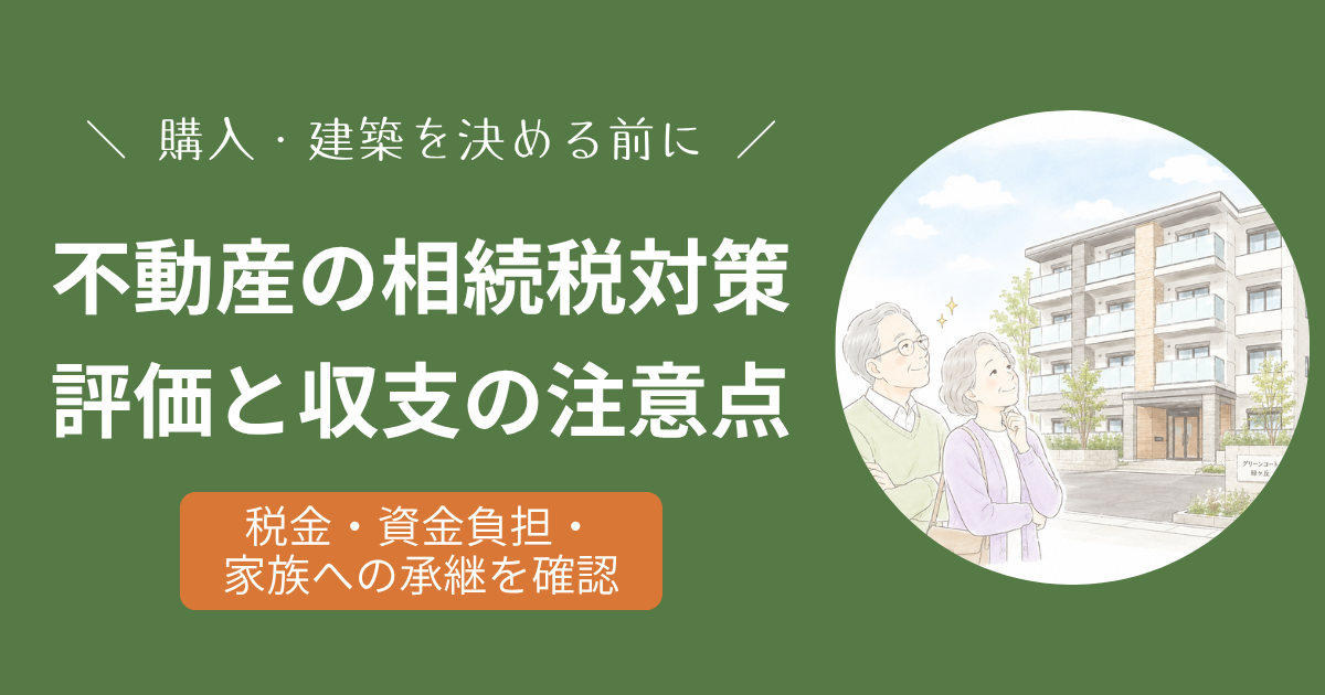 不動産を使った相続税対策で確認したい評価・収支・家族への承継の注意点