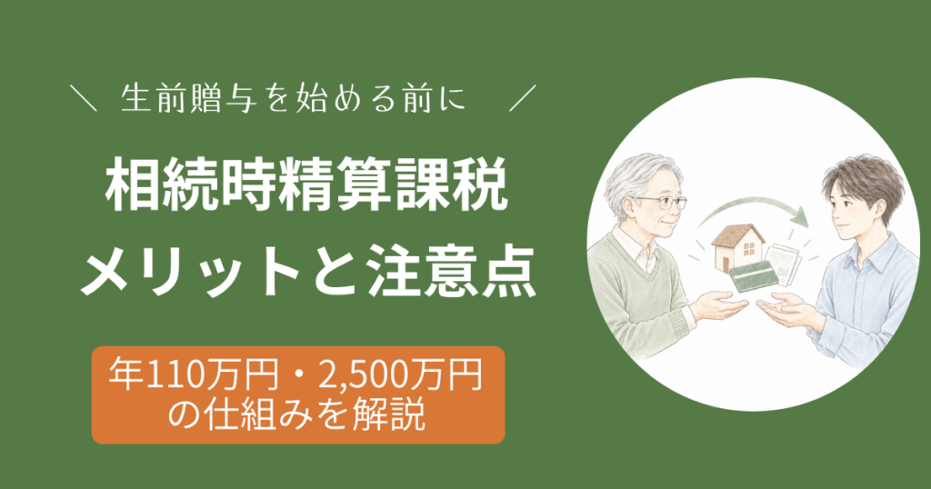 相続時精算課税の年110万円の基礎控除と累計2,500万円の特別控除の違い